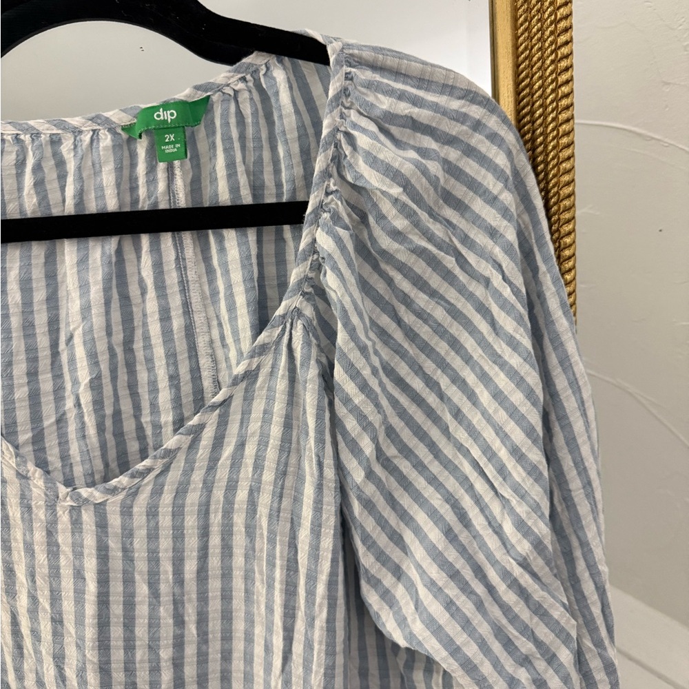 dip Blue & White Striped Tunic Top - Picture 6 of 10